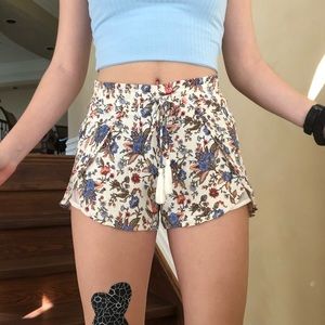 AE floral drawstring shorts